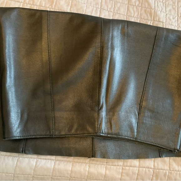 Bebe Brand size 6 leather pencil skirt. Knee length. - Picture 2 of 5
